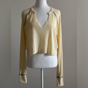 BDG Ivory Oversized Thermal Crop Top Size M